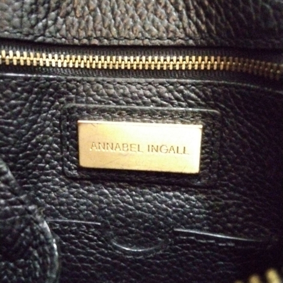 Annabell Ingall Black Leather Shoulder Bag Tote Purse